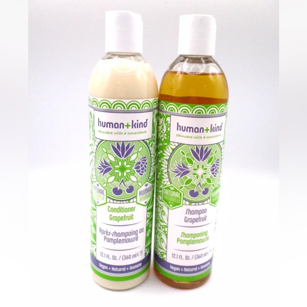 Retails:$44 Human+Kind Grapefruit Shampoo and Conditioner Set New.